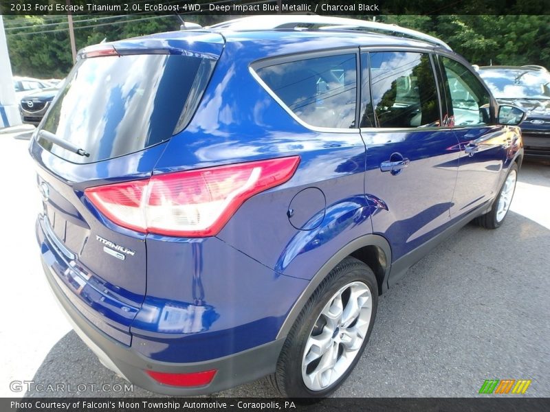 Deep Impact Blue Metallic / Charcoal Black 2013 Ford Escape Titanium 2.0L EcoBoost 4WD