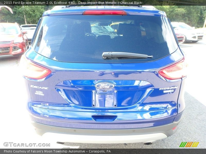Deep Impact Blue Metallic / Charcoal Black 2013 Ford Escape Titanium 2.0L EcoBoost 4WD