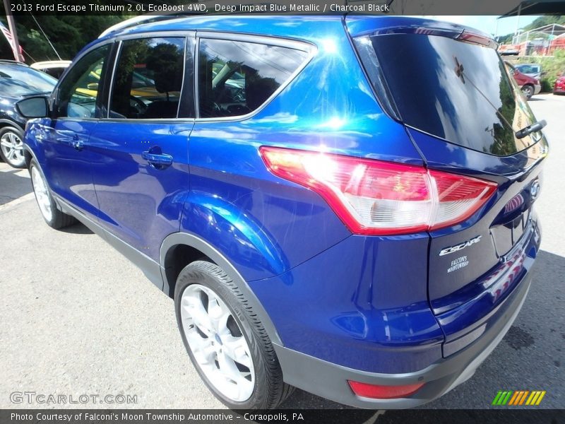 Deep Impact Blue Metallic / Charcoal Black 2013 Ford Escape Titanium 2.0L EcoBoost 4WD