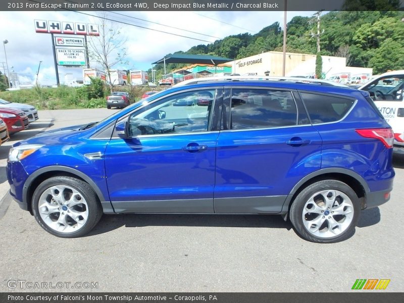 Deep Impact Blue Metallic / Charcoal Black 2013 Ford Escape Titanium 2.0L EcoBoost 4WD