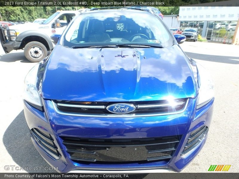 Deep Impact Blue Metallic / Charcoal Black 2013 Ford Escape Titanium 2.0L EcoBoost 4WD