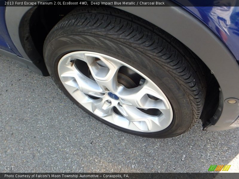 Deep Impact Blue Metallic / Charcoal Black 2013 Ford Escape Titanium 2.0L EcoBoost 4WD