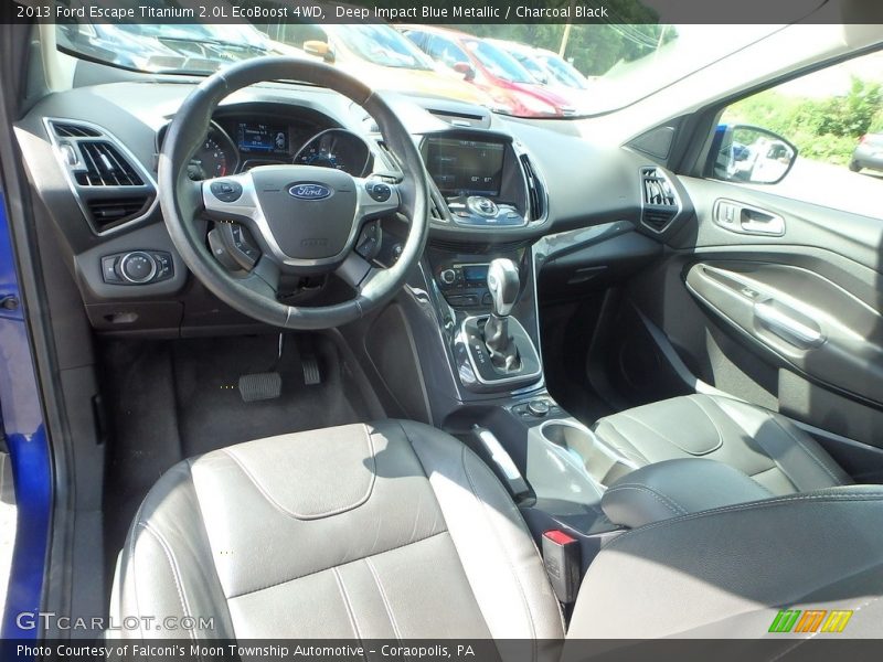 Deep Impact Blue Metallic / Charcoal Black 2013 Ford Escape Titanium 2.0L EcoBoost 4WD