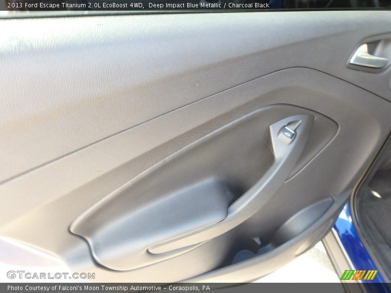 Deep Impact Blue Metallic / Charcoal Black 2013 Ford Escape Titanium 2.0L EcoBoost 4WD