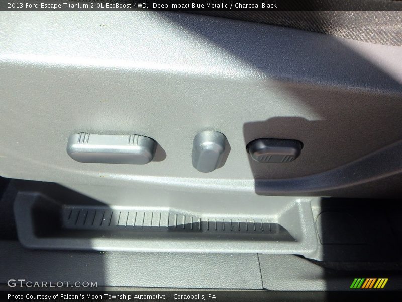 Deep Impact Blue Metallic / Charcoal Black 2013 Ford Escape Titanium 2.0L EcoBoost 4WD