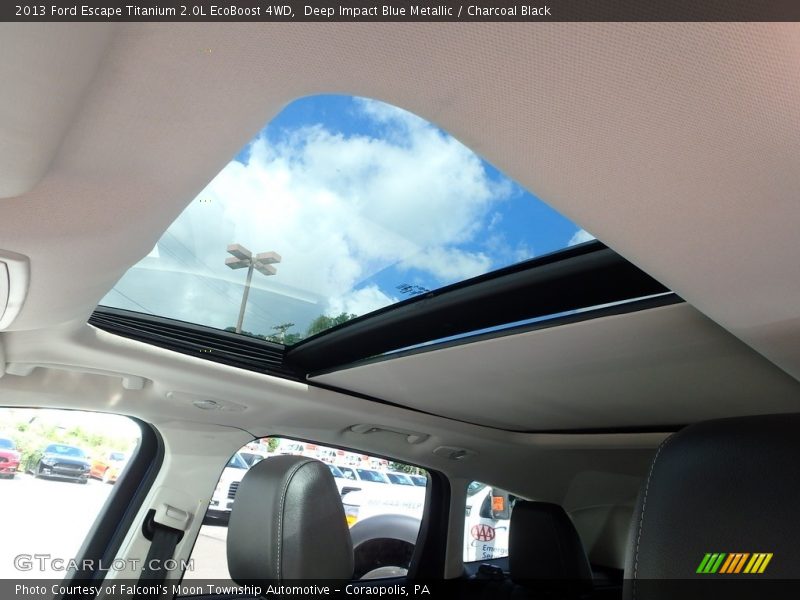 Deep Impact Blue Metallic / Charcoal Black 2013 Ford Escape Titanium 2.0L EcoBoost 4WD