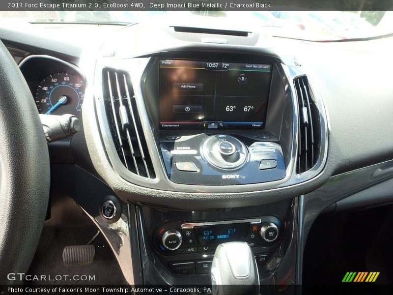 Deep Impact Blue Metallic / Charcoal Black 2013 Ford Escape Titanium 2.0L EcoBoost 4WD