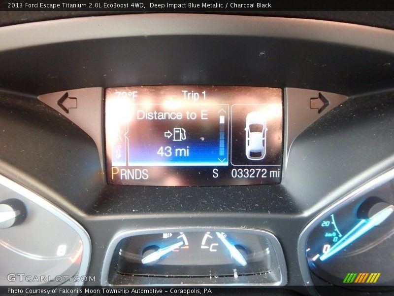 Deep Impact Blue Metallic / Charcoal Black 2013 Ford Escape Titanium 2.0L EcoBoost 4WD