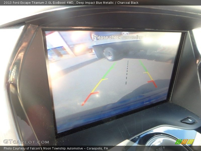 Deep Impact Blue Metallic / Charcoal Black 2013 Ford Escape Titanium 2.0L EcoBoost 4WD