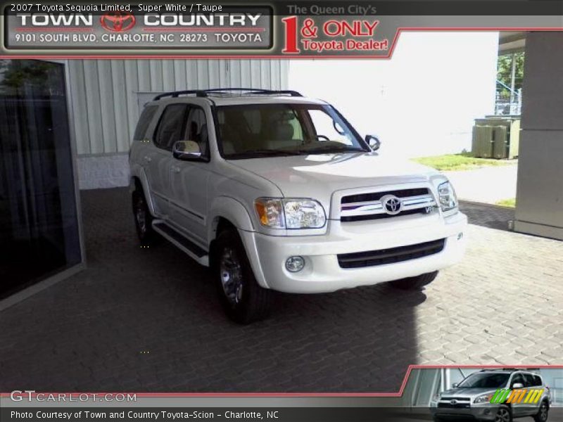 Super White / Taupe 2007 Toyota Sequoia Limited