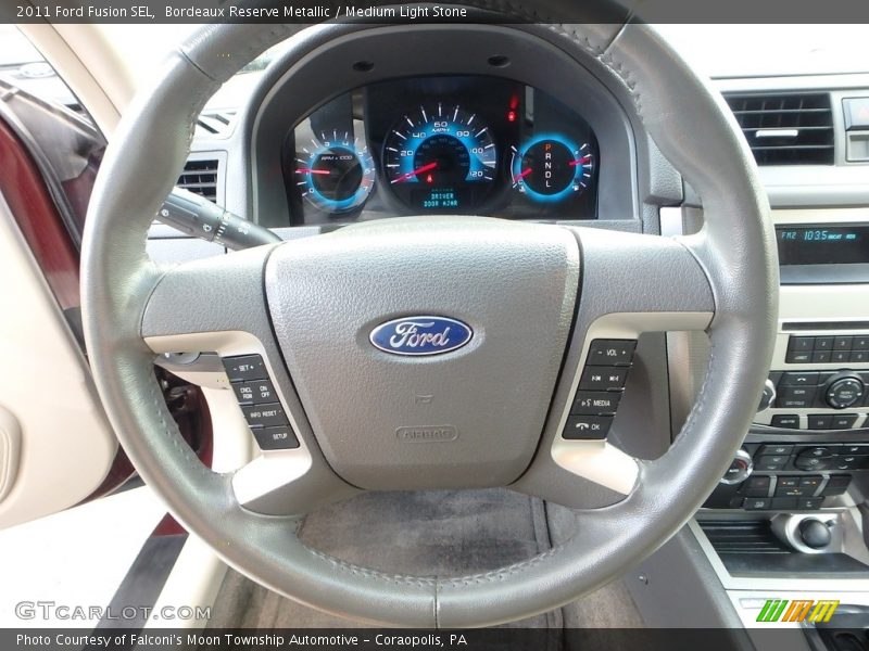 Bordeaux Reserve Metallic / Medium Light Stone 2011 Ford Fusion SEL