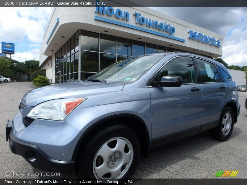 Glacier Blue Metallic / Gray 2008 Honda CR-V LX 4WD