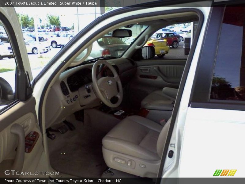 Super White / Taupe 2007 Toyota Sequoia Limited