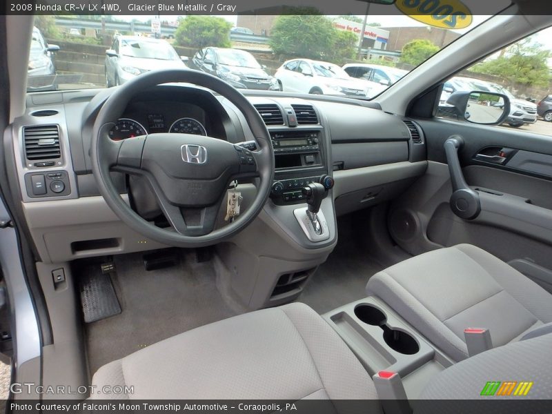 Glacier Blue Metallic / Gray 2008 Honda CR-V LX 4WD