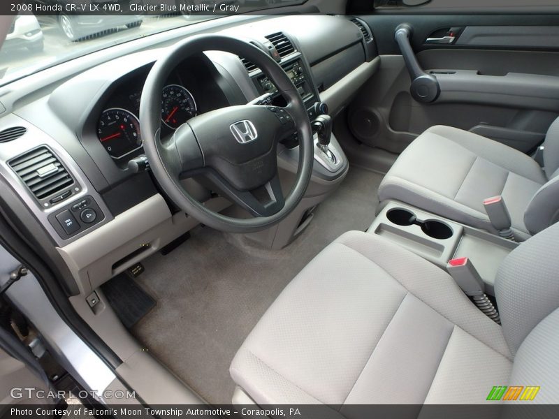 Glacier Blue Metallic / Gray 2008 Honda CR-V LX 4WD