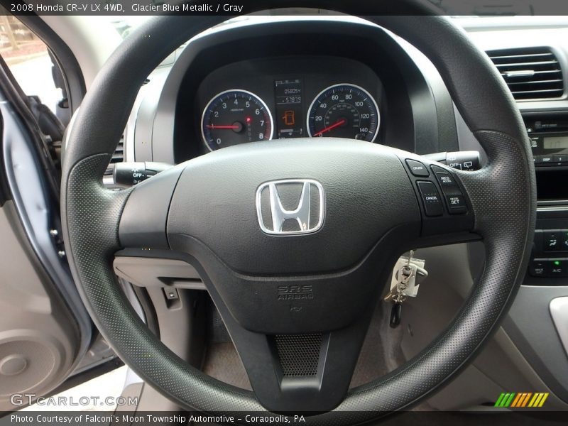 Glacier Blue Metallic / Gray 2008 Honda CR-V LX 4WD