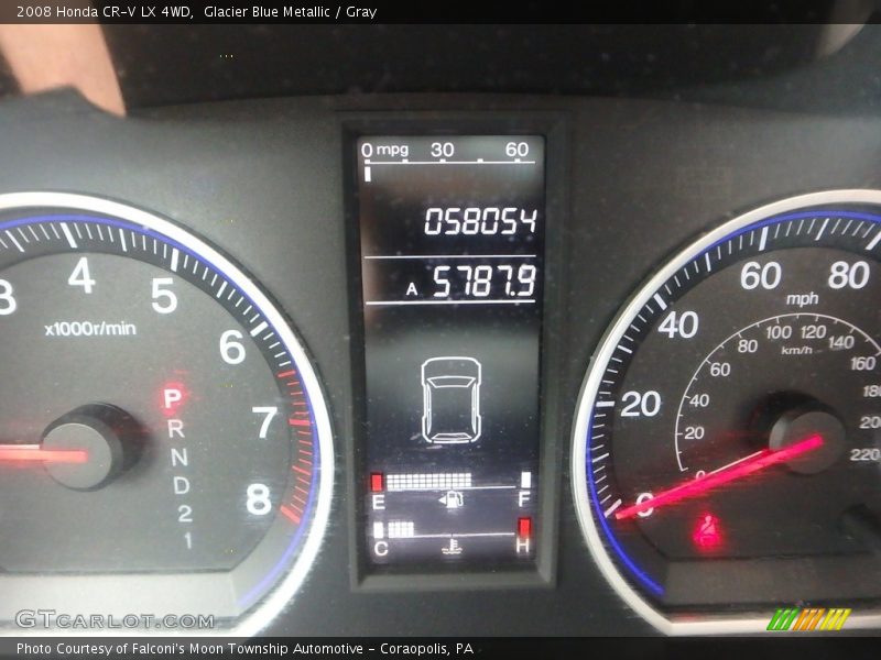 Glacier Blue Metallic / Gray 2008 Honda CR-V LX 4WD