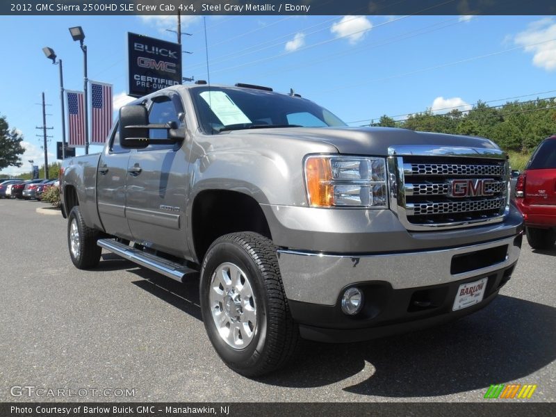 Steel Gray Metallic / Ebony 2012 GMC Sierra 2500HD SLE Crew Cab 4x4