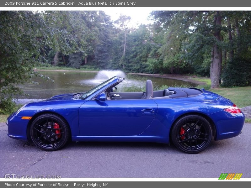 Aqua Blue Metallic / Stone Grey 2009 Porsche 911 Carrera S Cabriolet