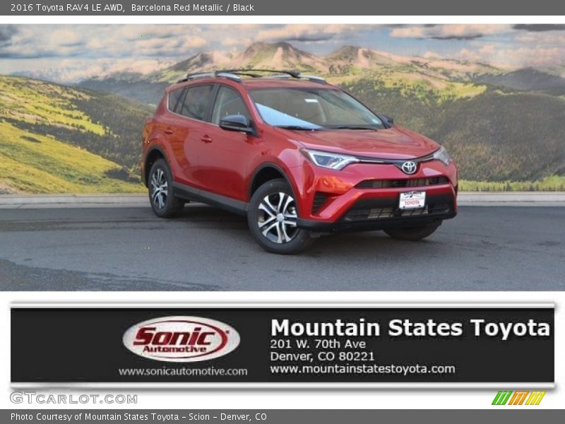 Barcelona Red Metallic / Black 2016 Toyota RAV4 LE AWD