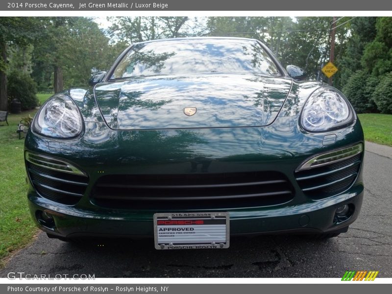 Jet Green Metallic / Luxor Beige 2014 Porsche Cayenne