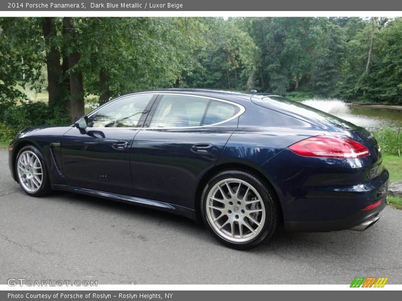 Dark Blue Metallic / Luxor Beige 2014 Porsche Panamera S