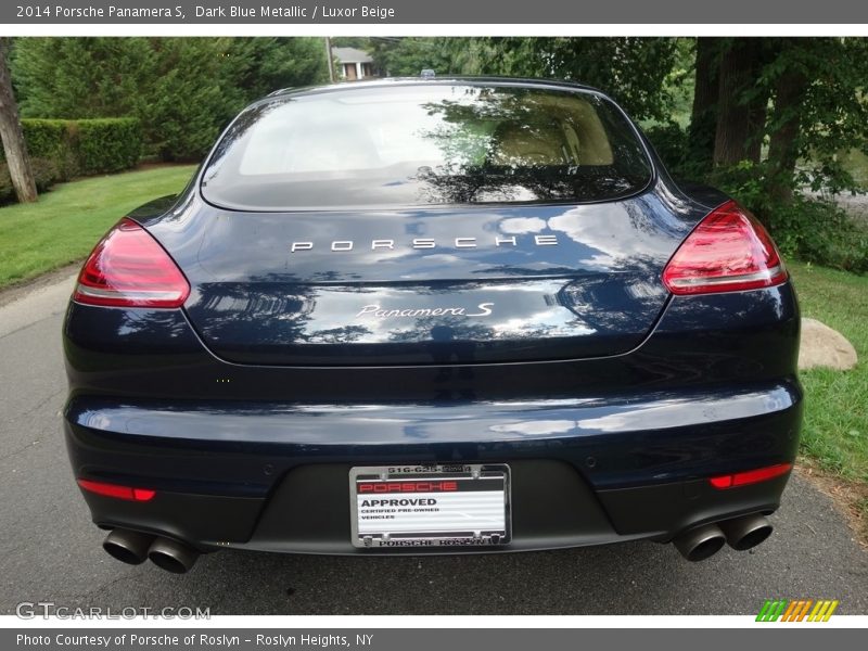 Dark Blue Metallic / Luxor Beige 2014 Porsche Panamera S