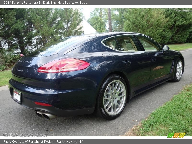 Dark Blue Metallic / Luxor Beige 2014 Porsche Panamera S