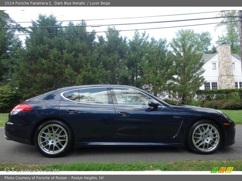 Dark Blue Metallic / Luxor Beige 2014 Porsche Panamera S