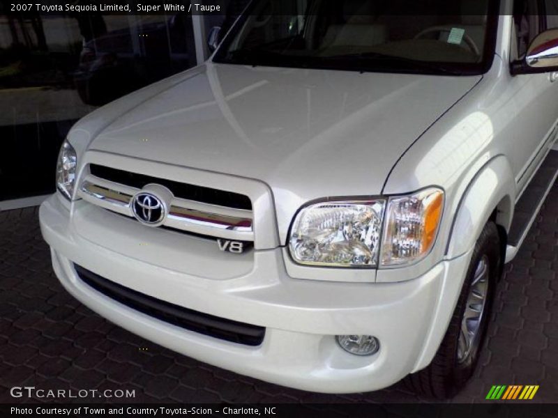 Super White / Taupe 2007 Toyota Sequoia Limited