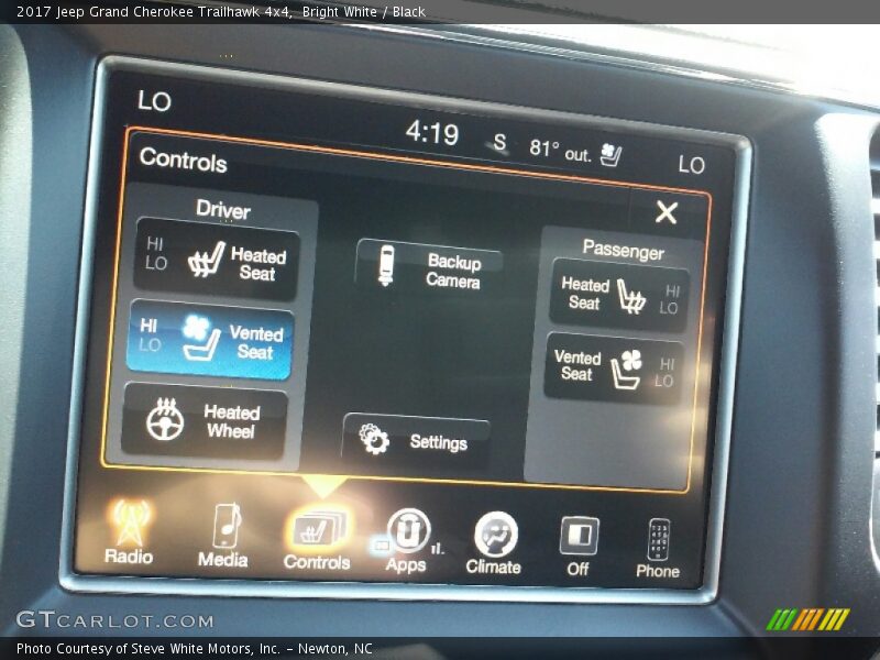 Bright White / Black 2017 Jeep Grand Cherokee Trailhawk 4x4