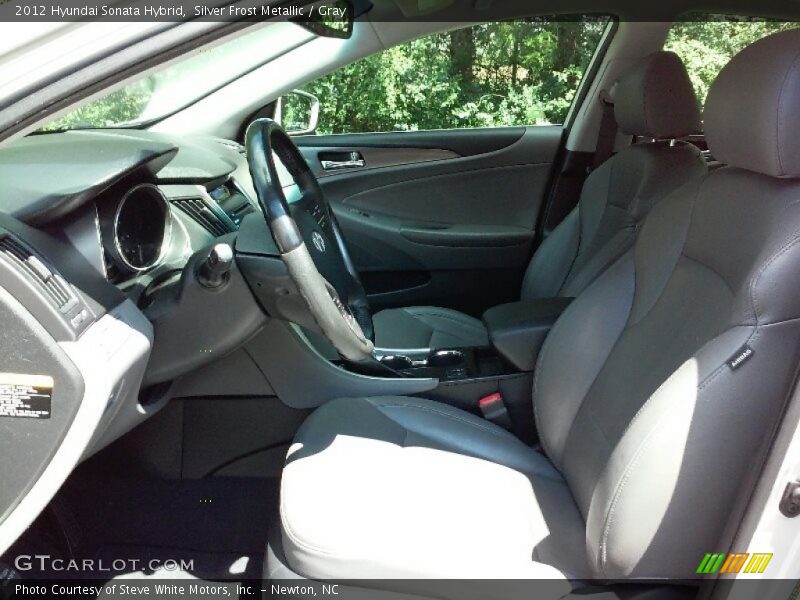 Silver Frost Metallic / Gray 2012 Hyundai Sonata Hybrid
