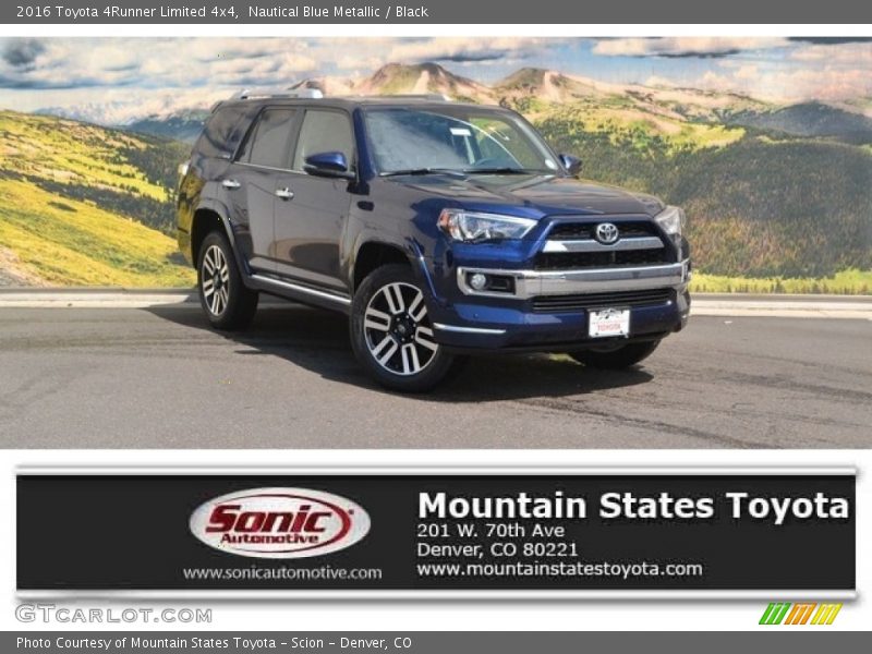 Nautical Blue Metallic / Black 2016 Toyota 4Runner Limited 4x4