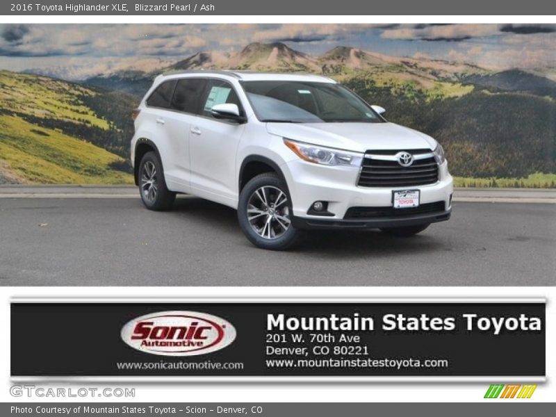 Blizzard Pearl / Ash 2016 Toyota Highlander XLE