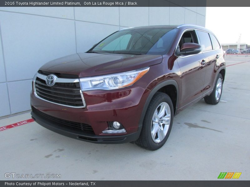 Ooh La La Rouge Mica / Black 2016 Toyota Highlander Limited Platinum