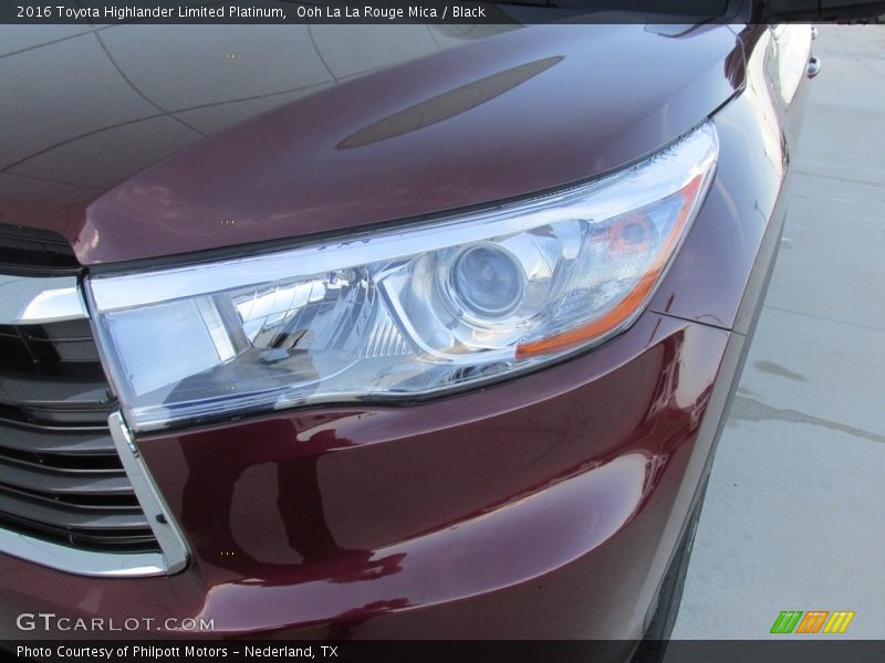 Ooh La La Rouge Mica / Black 2016 Toyota Highlander Limited Platinum