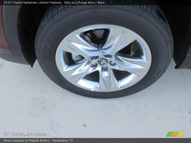 Ooh La La Rouge Mica / Black 2016 Toyota Highlander Limited Platinum