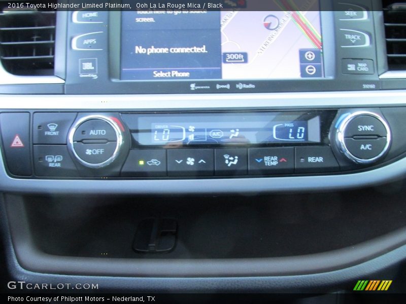 Ooh La La Rouge Mica / Black 2016 Toyota Highlander Limited Platinum