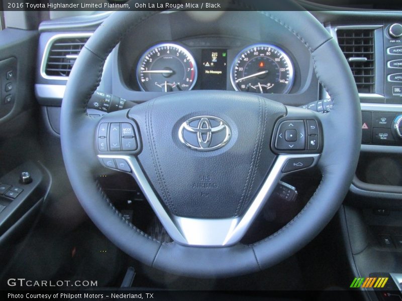 Ooh La La Rouge Mica / Black 2016 Toyota Highlander Limited Platinum