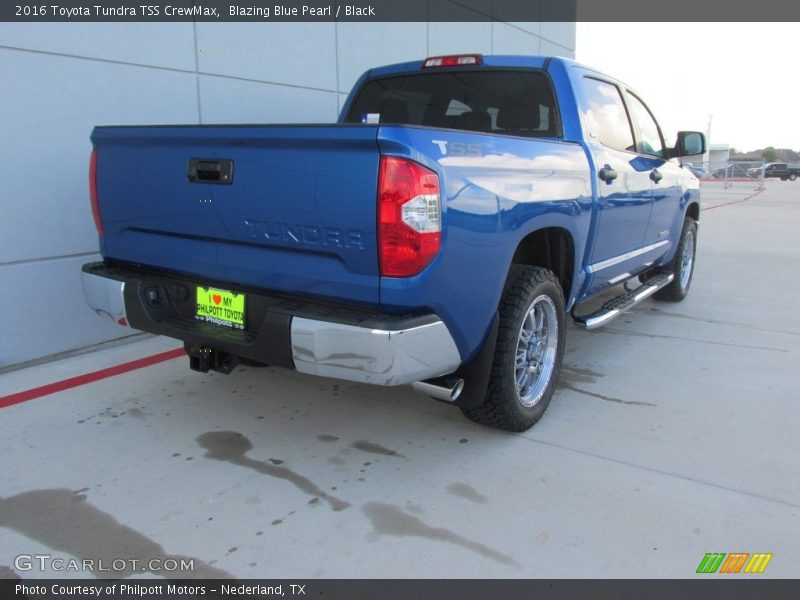Blazing Blue Pearl / Black 2016 Toyota Tundra TSS CrewMax