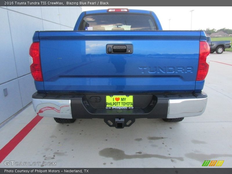 Blazing Blue Pearl / Black 2016 Toyota Tundra TSS CrewMax