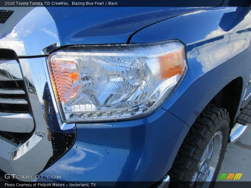 Blazing Blue Pearl / Black 2016 Toyota Tundra TSS CrewMax