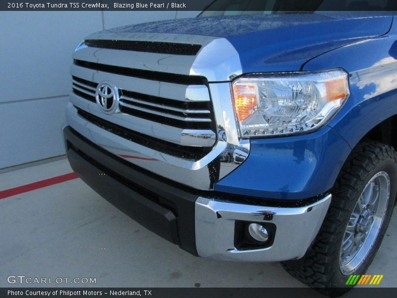 Blazing Blue Pearl / Black 2016 Toyota Tundra TSS CrewMax