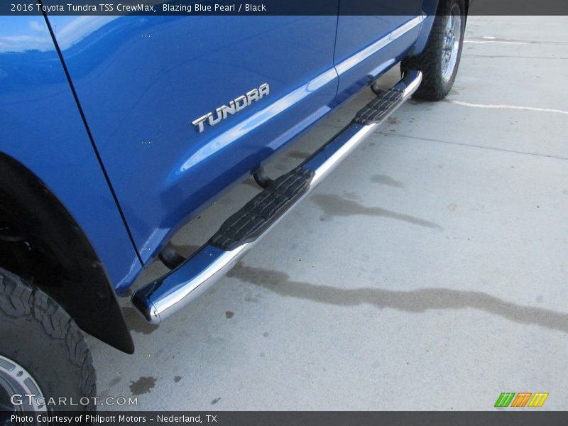 Blazing Blue Pearl / Black 2016 Toyota Tundra TSS CrewMax