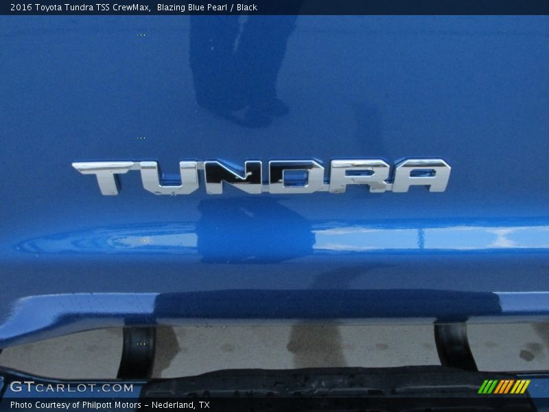 Blazing Blue Pearl / Black 2016 Toyota Tundra TSS CrewMax