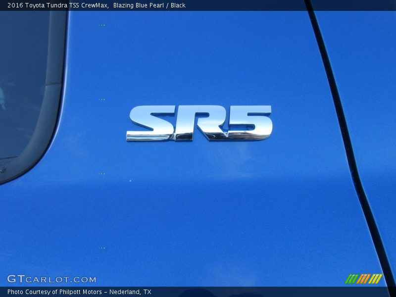 Blazing Blue Pearl / Black 2016 Toyota Tundra TSS CrewMax
