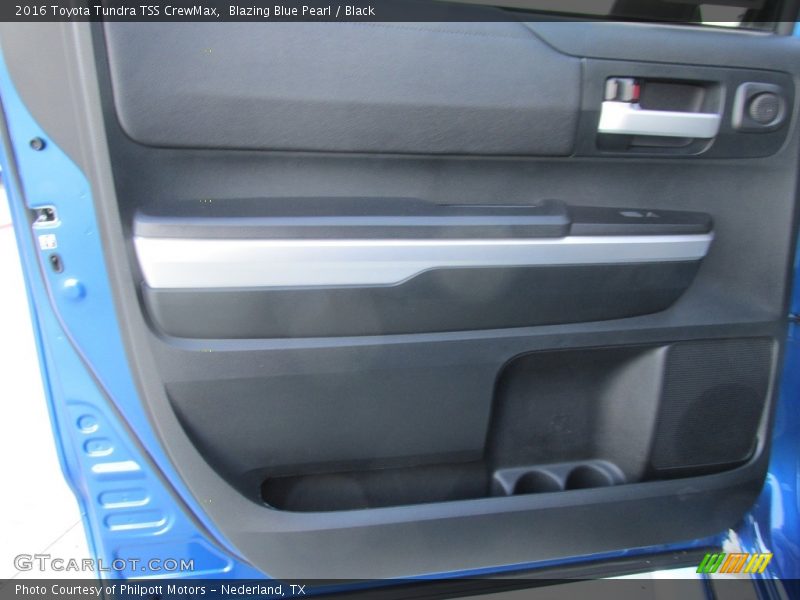 Blazing Blue Pearl / Black 2016 Toyota Tundra TSS CrewMax