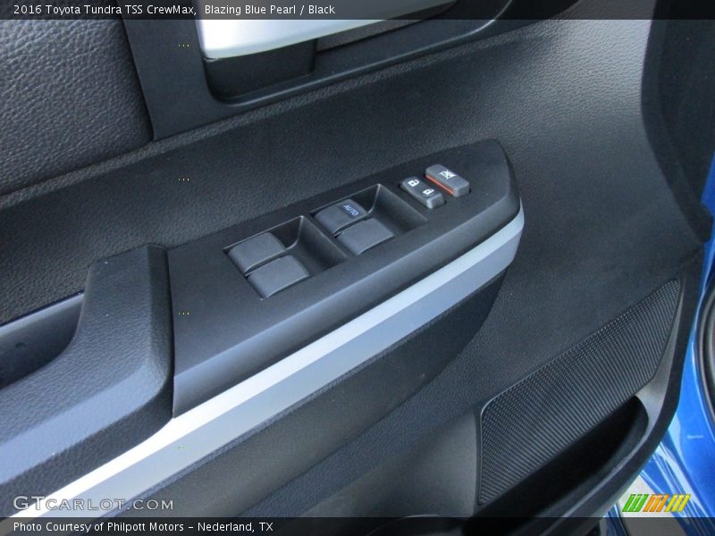 Blazing Blue Pearl / Black 2016 Toyota Tundra TSS CrewMax