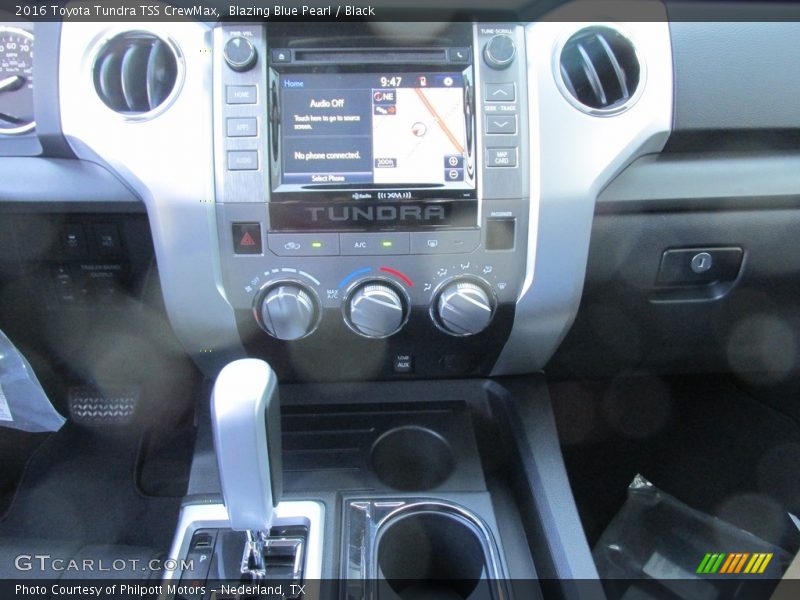Blazing Blue Pearl / Black 2016 Toyota Tundra TSS CrewMax