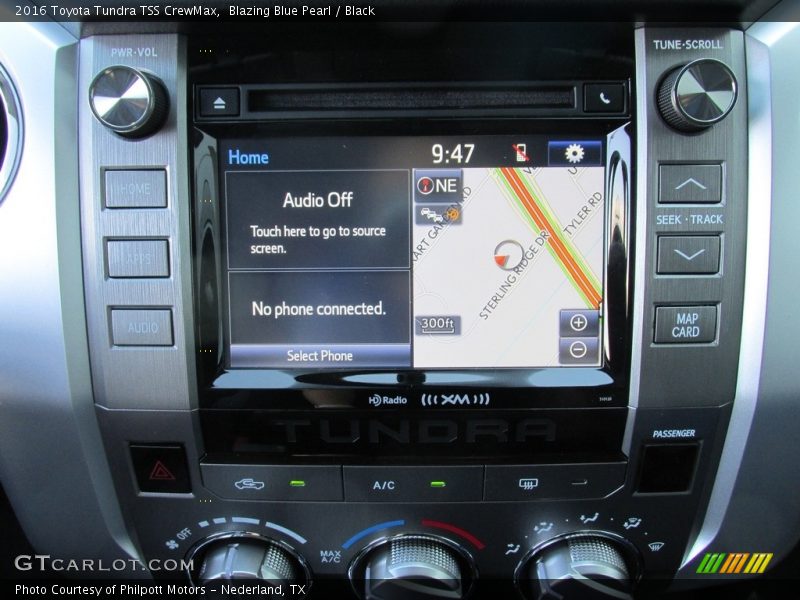 Blazing Blue Pearl / Black 2016 Toyota Tundra TSS CrewMax